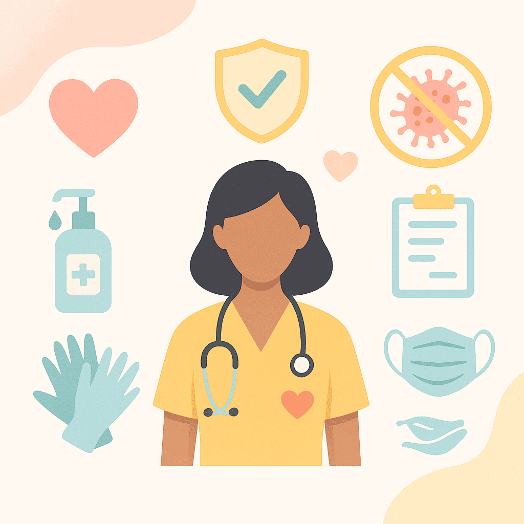 Pflegefachkraft mit Hygiene-Skills